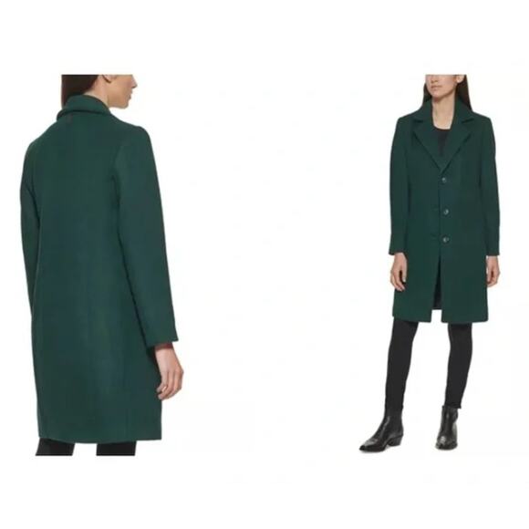DKNY Women's Walker Coat Emerald Peacoat S - Picture 6 of 6